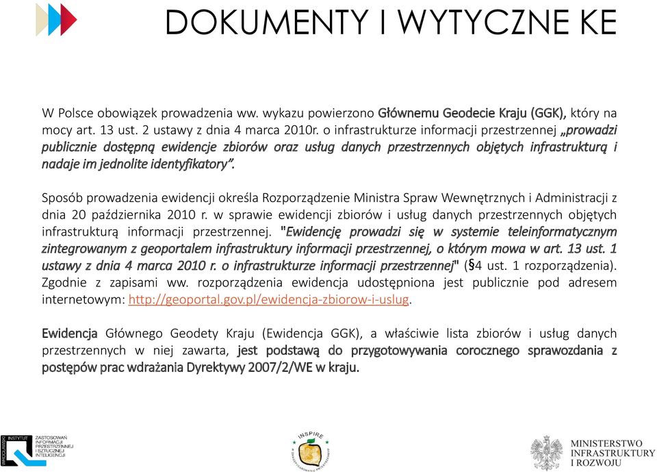 Sposób prowadzenia ewidencji określa Rozporządzenie Ministra Spraw Wewnętrznych i Administracji z dnia 20 października 2010 r.