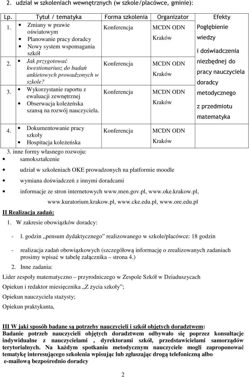 Jak przygotować Konferencja MCDN ODN niezbędnej do kwestionariusz do badań ankietowych prowadzonych w Kraków pracy nauczyciela szkole?