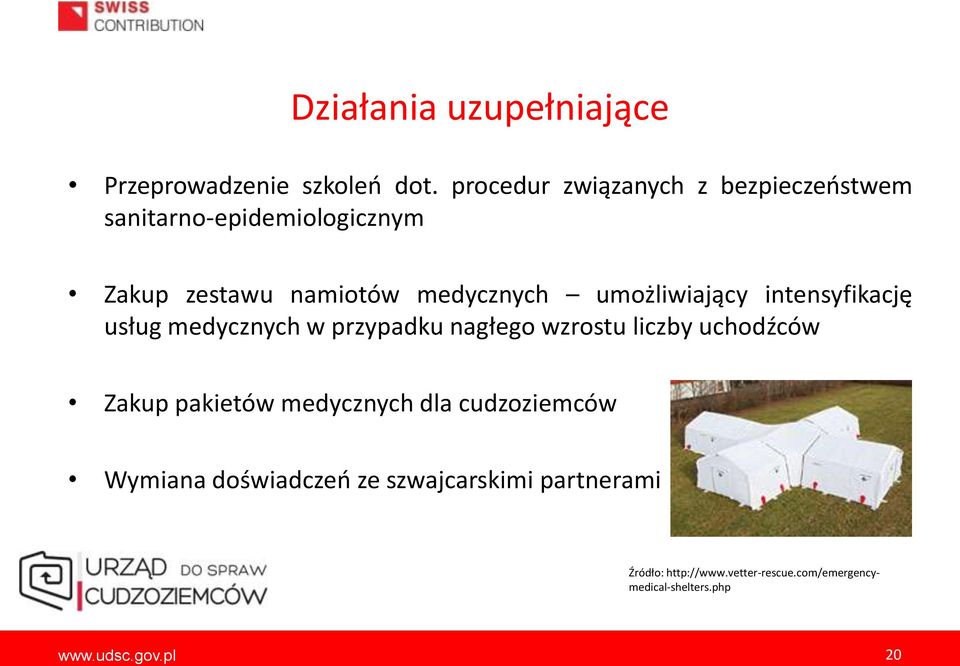 umożliwiający intensyfikację usług medycznych w przypadku nagłego wzrostu liczby uchodźców Zakup