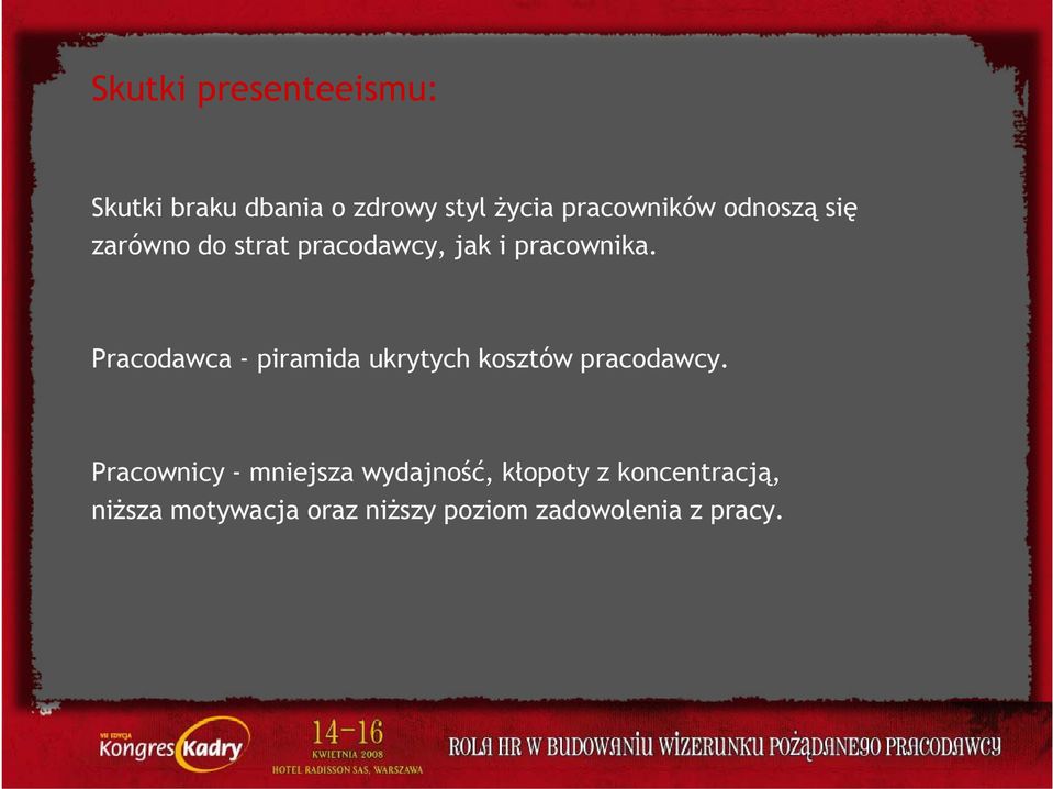 Pracodawca -piramida id ukrytych kosztów pracodawcy.
