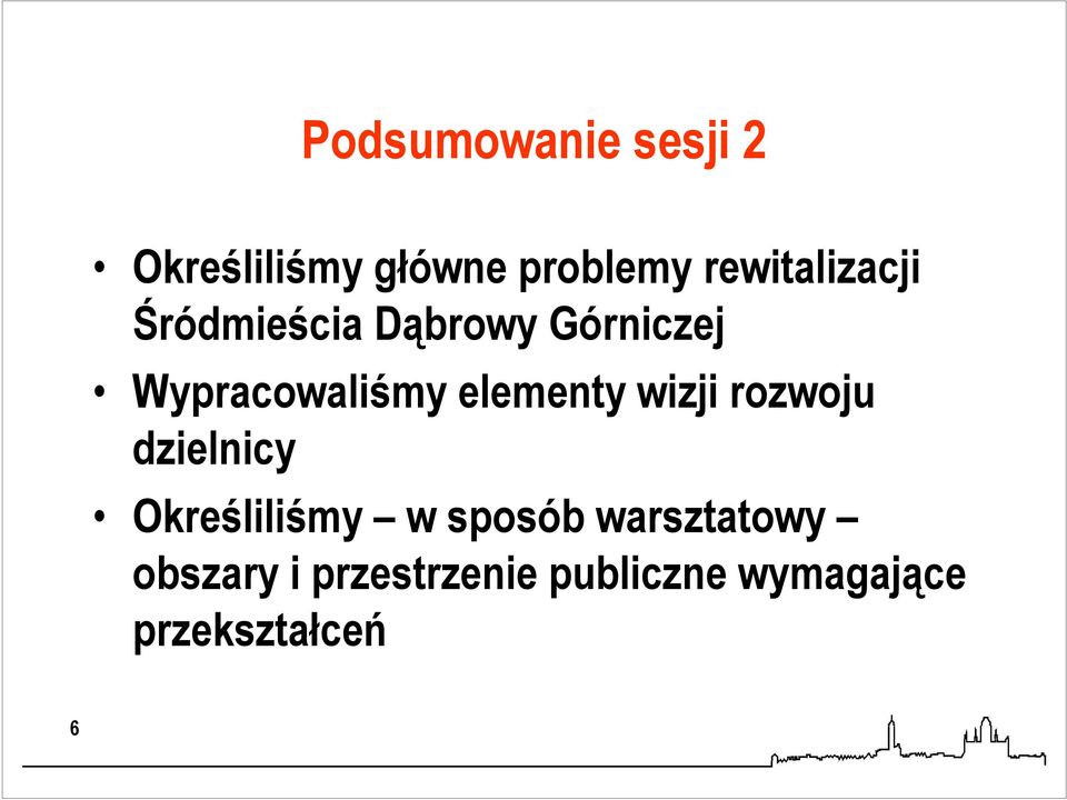 elementy wizji rozwoju dzielnicy Określiliśmy w sposób