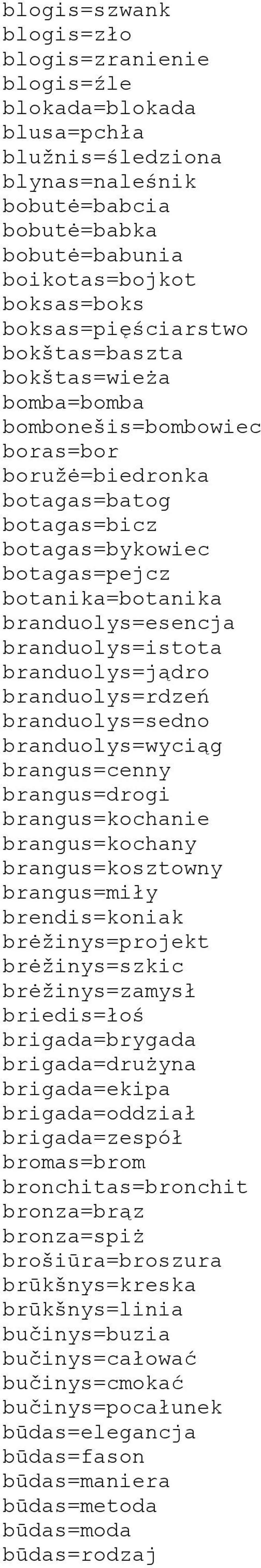 branduolys=esencja branduolys=istota branduolys=jądro branduolys=rdzeń branduolys=sedno branduolys=wyciąg brangus=cenny brangus=drogi brangus=kochanie brangus=kochany brangus=kosztowny brangus=miły