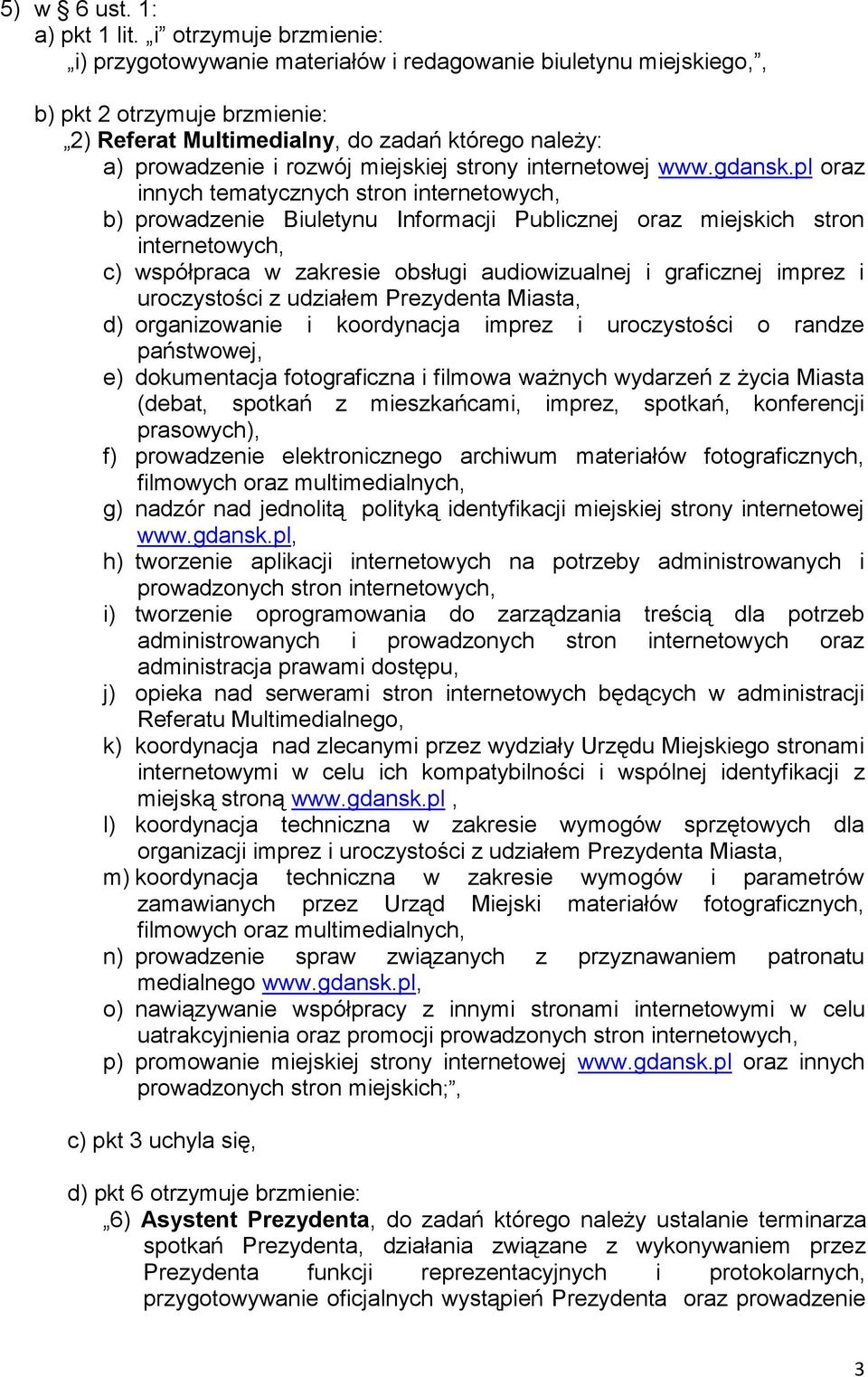 miejskiej strony internetowej www.gdansk.