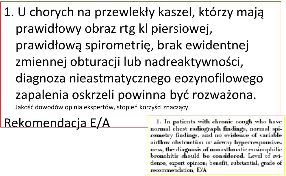 nadreaktywności, diagnoza nieastmatycznego eozynofilowego zapalenia oskrzeli