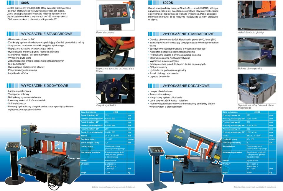 Część nowej rodziny maszyn StructurALL - model 500DS, którego największą zaletą jest dwustronnie obrotowa głowica zwiększająca elastyczność i zapewniająca większą wydajność.