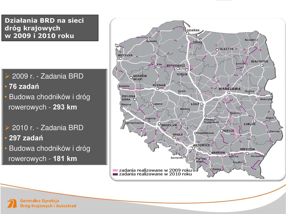 - Zadania BRD 76 zadań Budowa chodników i dróg