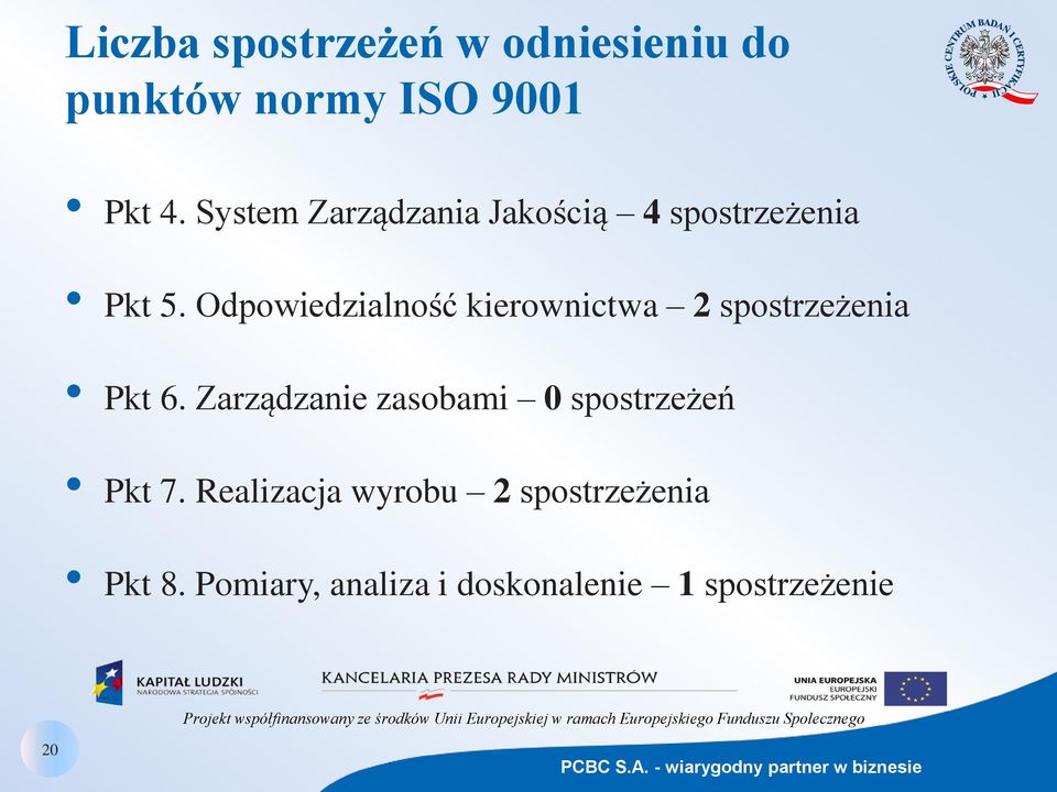 Odpowiedzialność kierownictwa 2 spostrzeżenia Pkt 6.