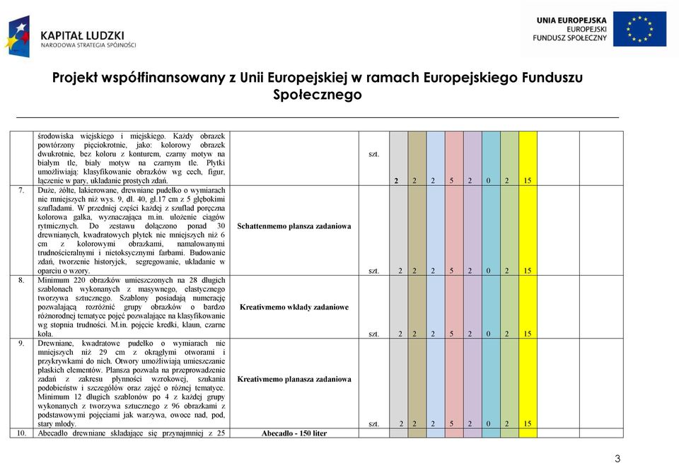 17 cm z 5 głębokimi szufladami. W przedniej części każdej z szuflad poręczna kolorowa gałka, wyznaczająca m.in. ułożenie ciągów rytmicznych.