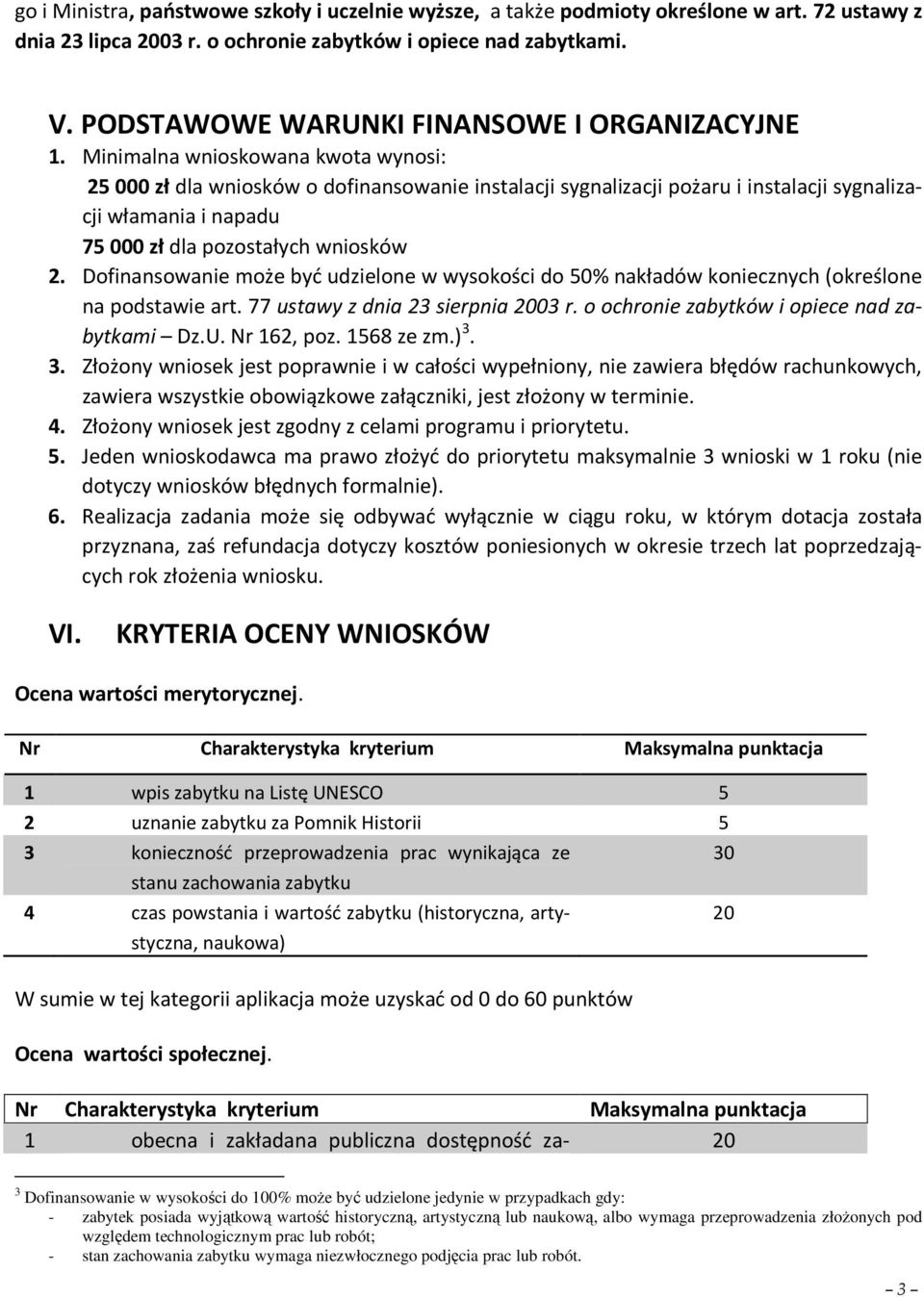 Minimalna wnioskowana kwota wynosi: 25 000 zł dla wniosków o dofinansowanie instalacji sygnalizacji pożaru i instalacji sygnalizacji włamania i napadu 75 000 zł dla pozostałych wniosków 2.