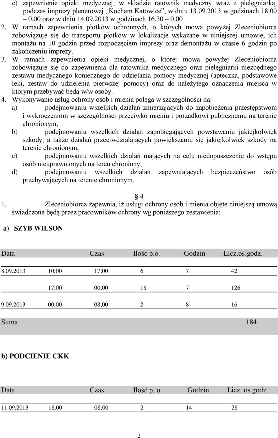 W ramach zapewnienia płotków ochronnych, o których mowa powyżej Zleceniobiorca zobowiązuje się do transportu płotków w lokalizacje wskazane w niniejszej umowie, ich montażu na 10 godzin przed