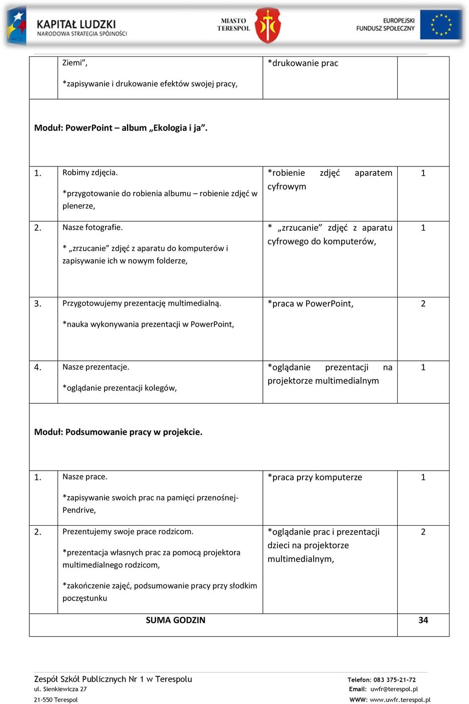 Przygotowujemy prezentację multimedialną. *praca w PowerPoint, *nauka wykonywania prezentacji w PowerPoint, 4. Nasze prezentacje.