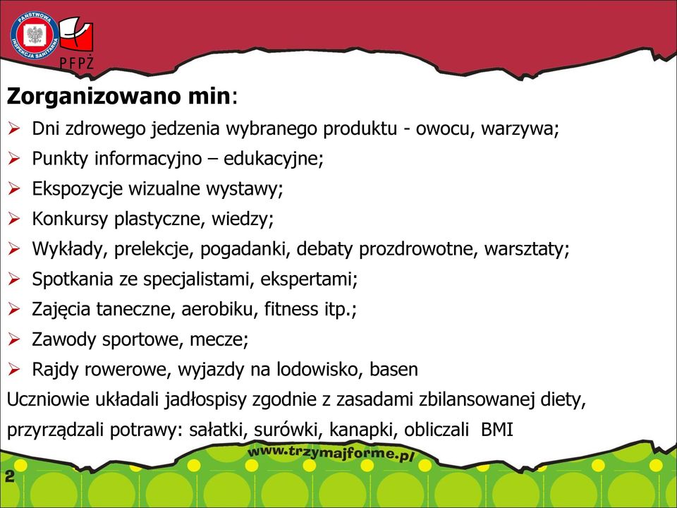 specjalistami, ekspertami; Zajęcia taneczne, aerobiku, fitness itp.