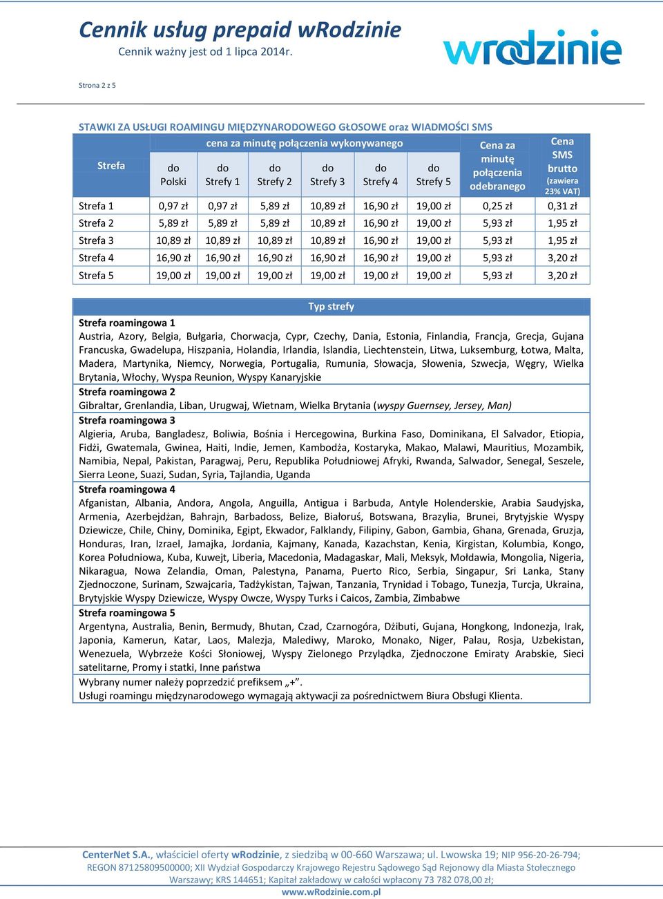 1,95 zł Strefa 3 10,89 zł 10,89 zł 10,89 zł 10,89 zł 16,90 zł 19,00 zł 5,93 zł 1,95 zł Strefa 4 16,90 zł 16,90 zł 16,90 zł 16,90 zł 16,90 zł 19,00 zł 5,93 zł 3,20 zł Strefa 5 19,00 zł 19,00 zł 19,00