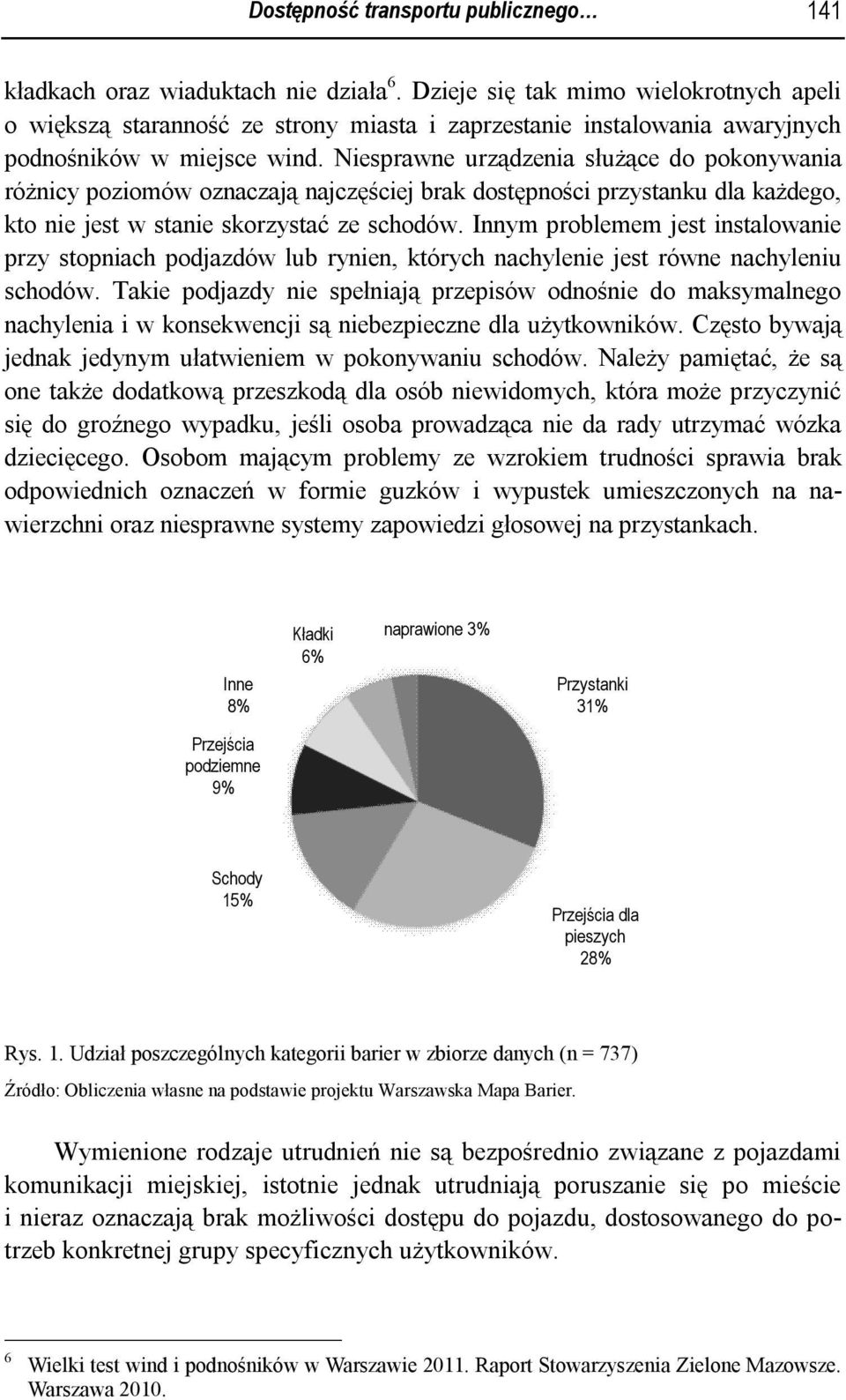 Niesprawne urządzenia służące do pokonywania różnicy poziomów oznaczają najczęściej brak dostępności przystanku dla każdego, kto nie jest w stanie skorzystać ze schodów.