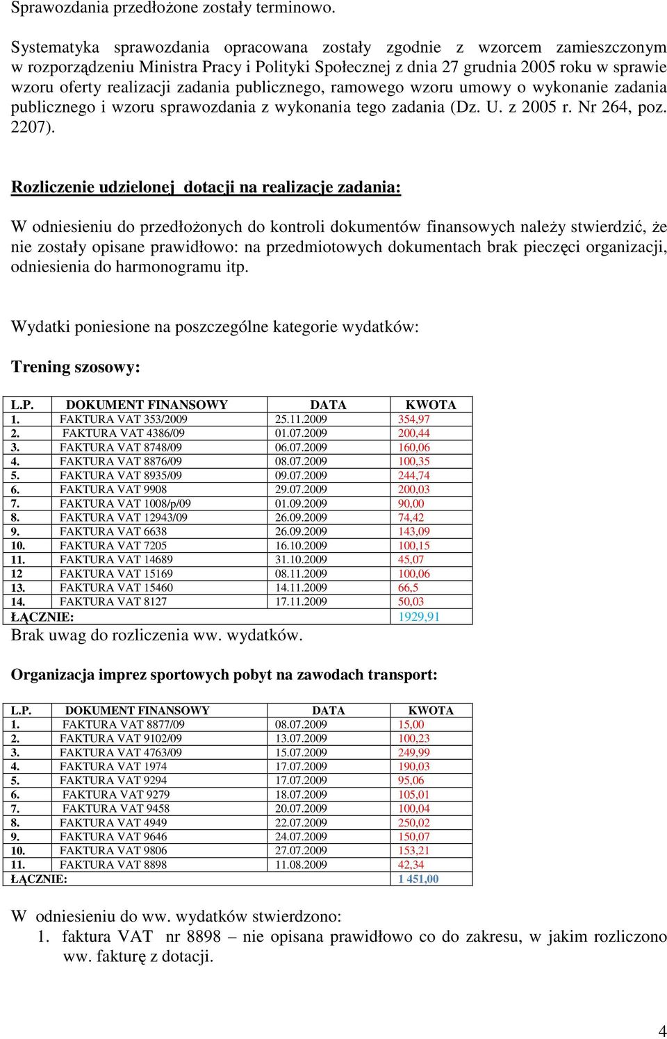 publicznego, ramowego wzoru umowy o wykonanie zadania publicznego i wzoru sprawozdania z wykonania tego zadania (Dz. U. z 2005 r. Nr 264, poz. 2207).