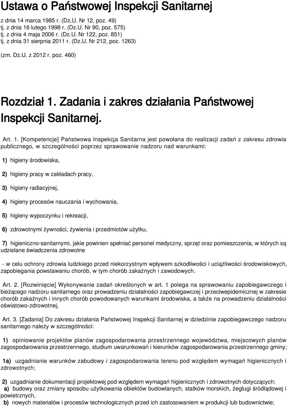 63) (zm. Dz.U. z 2012 r. poz. 460) Rozdział 1.