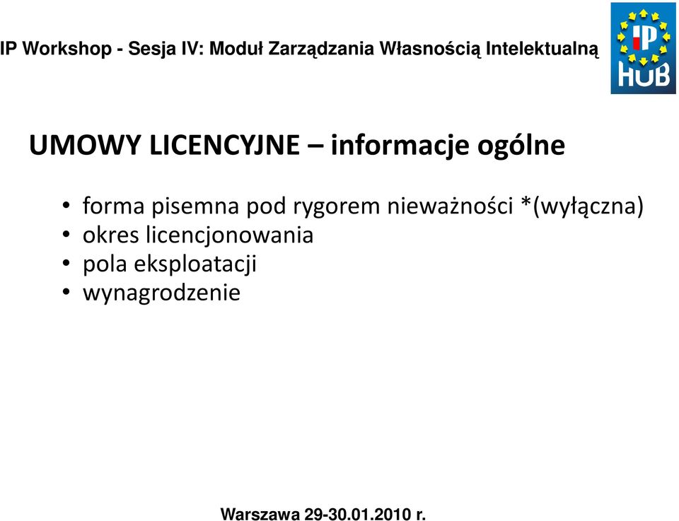 nieważności *(wyłączna) okres