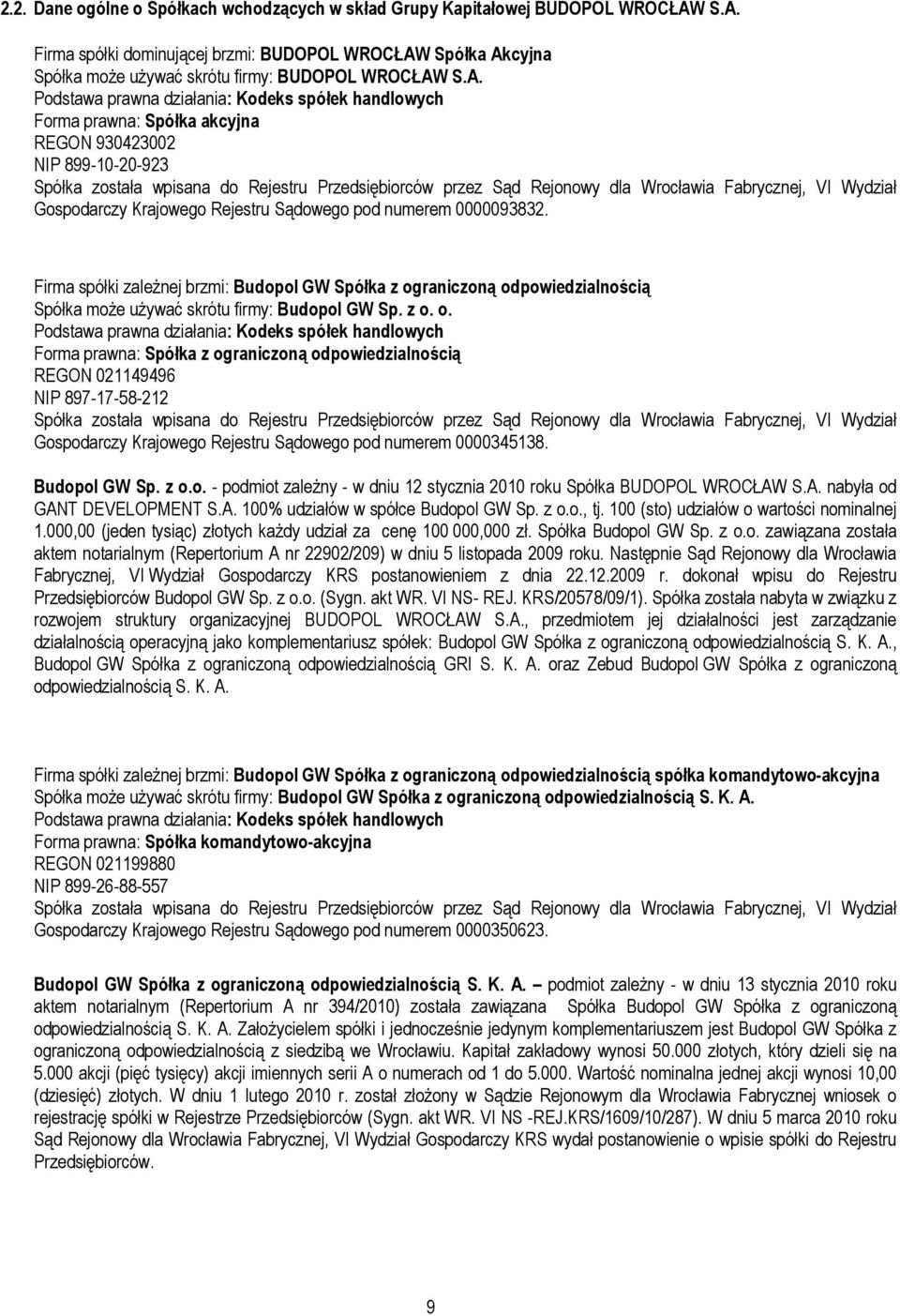 Wrocławia Fabrycznej, VI Wydział Gospodarczy Krajowego Rejestru Sądowego pod numerem 0000093832.