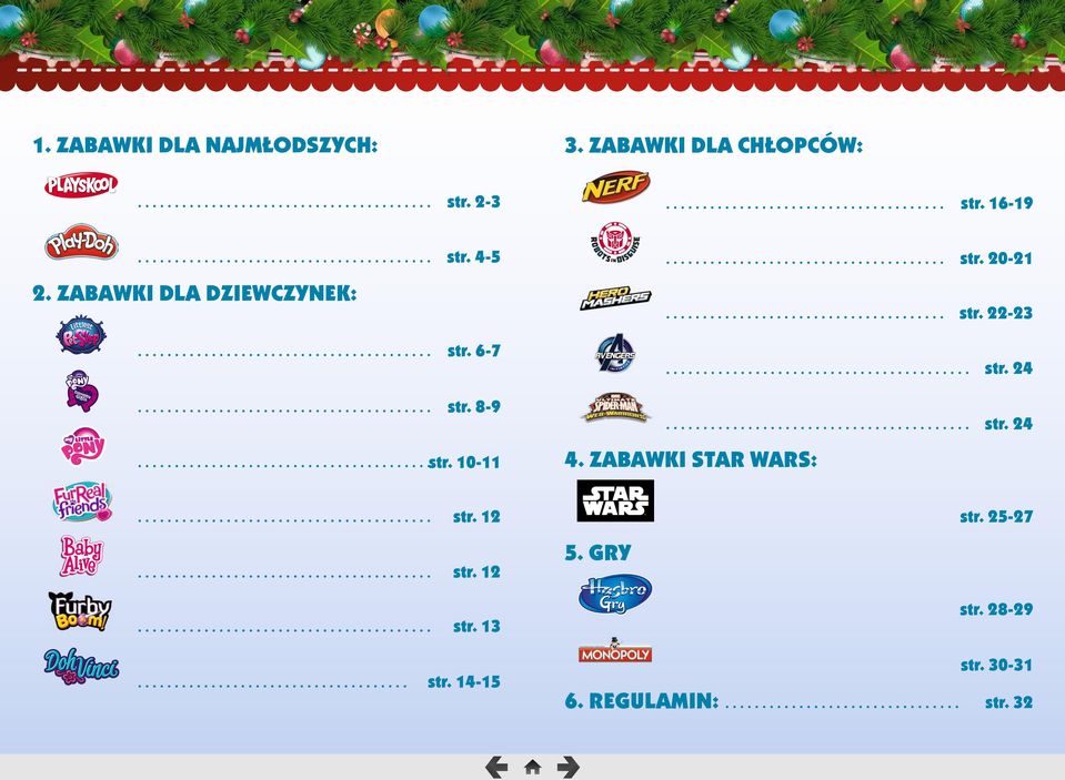 6-7 TM str. 24 str. 8-9 str. 10-11 str. 24 4. ZABAWKI STAR WARS: str.