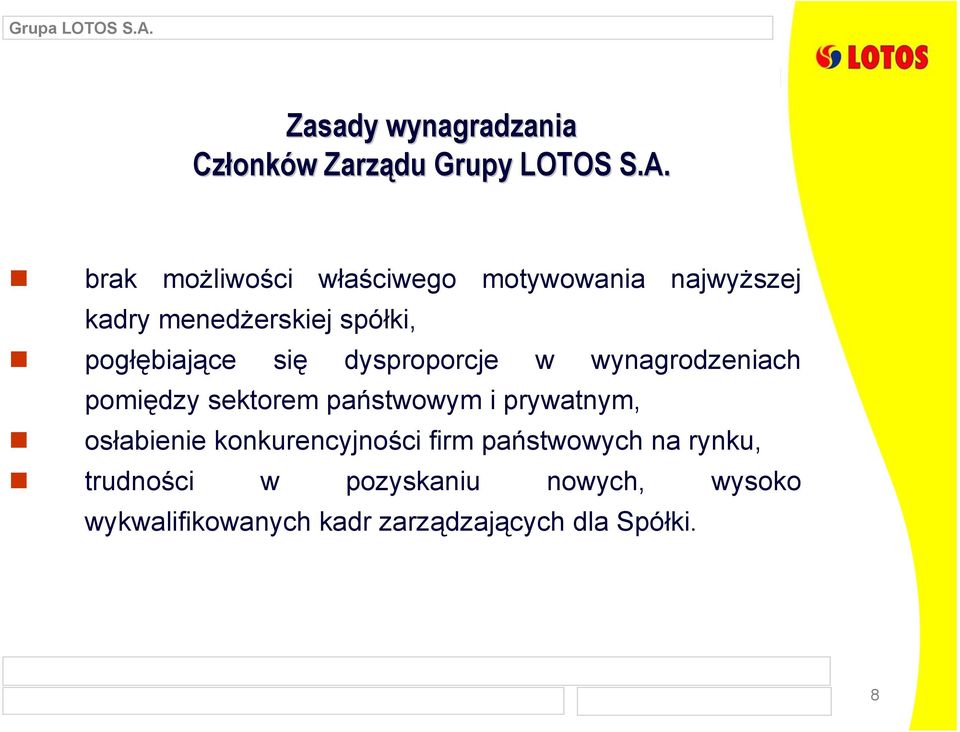 i prywatnym, osłabienie konkurencyjności firm państwowych na rynku, trudności