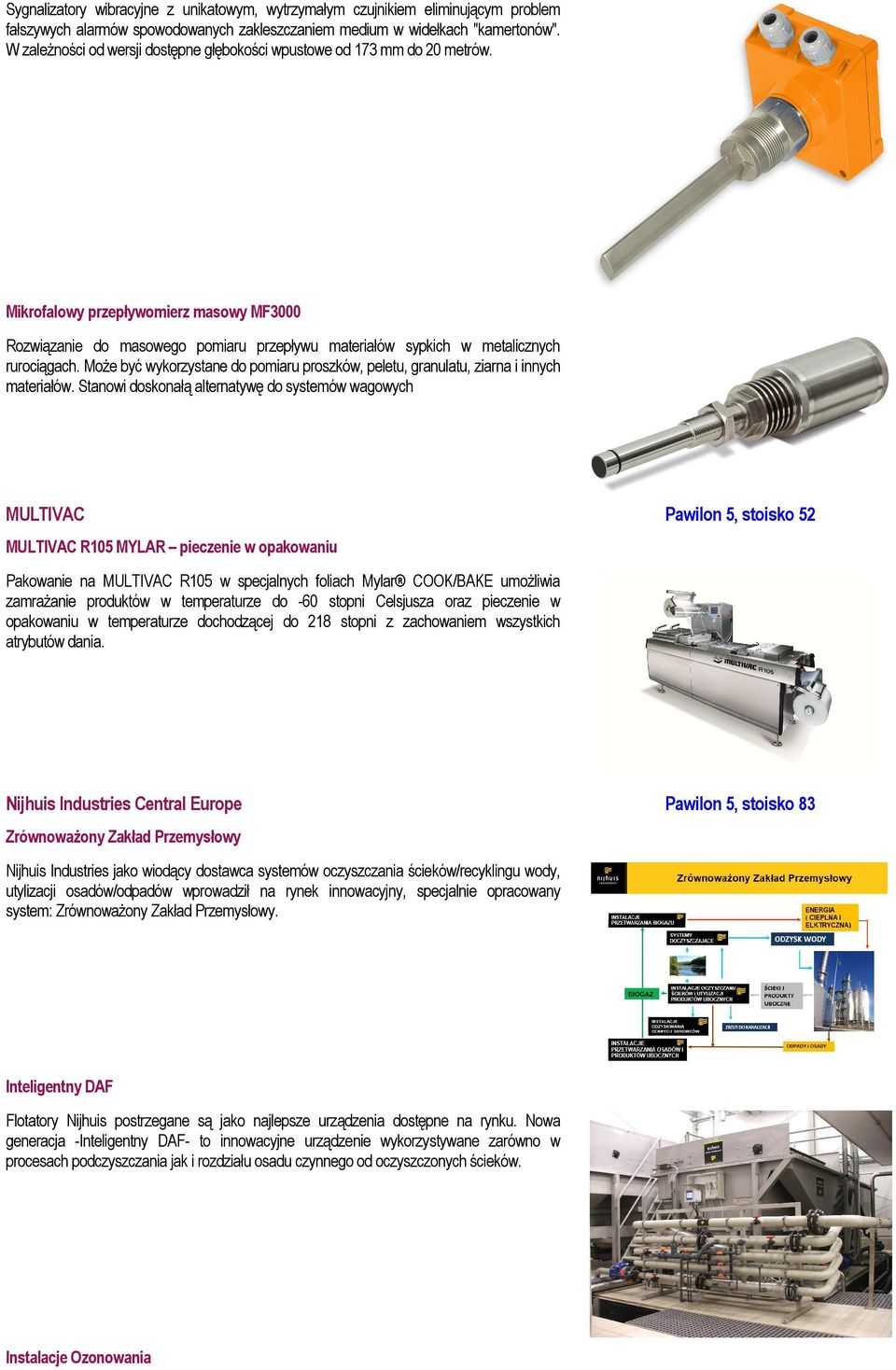 Mikrofalowy przepływomierz masowy MF3000 Rozwiązanie do masowego pomiaru przepływu materiałów sypkich w metalicznych rurociągach.