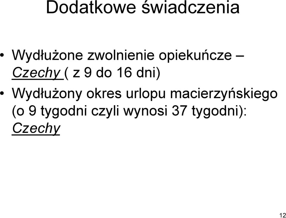 dni) Wydłużony okres urlopu