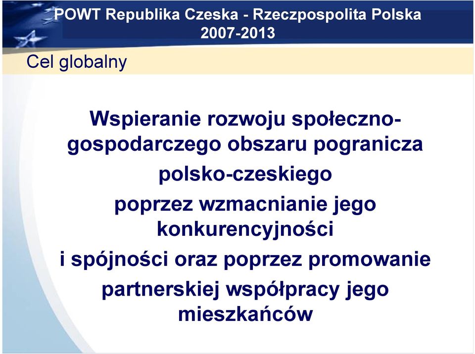 pogranicza polsko-czeskiego poprzez wzmacnianie jego