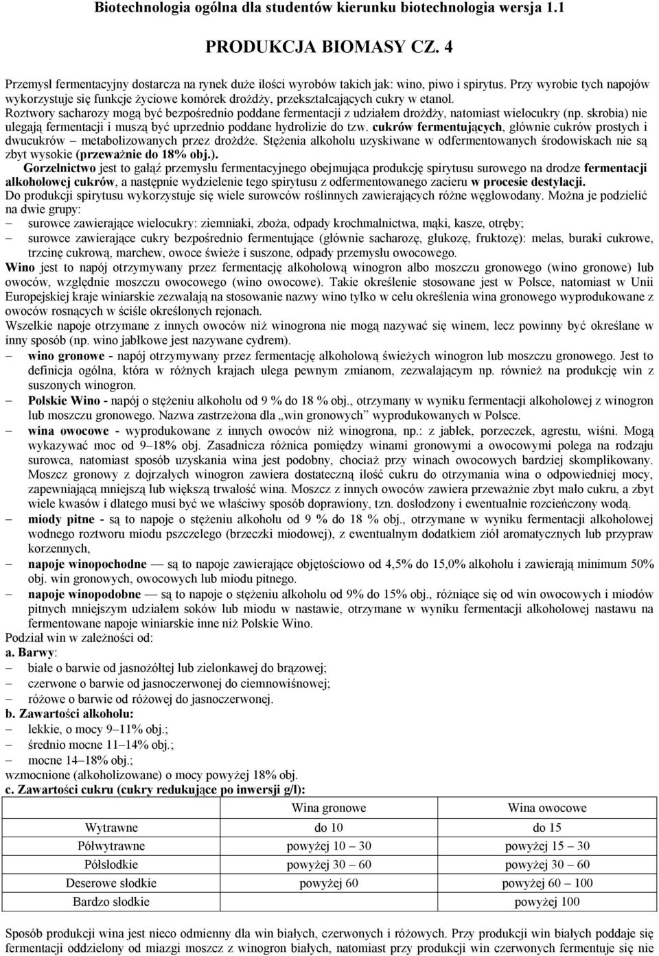 Roztwory sacharozy mogą być bezpośrednio poddane fermentacji z udziałem drożdży, natomiast wielocukry (np. skrobia) nie ulegają fermentacji i muszą być uprzednio poddane hydrolizie do tzw.