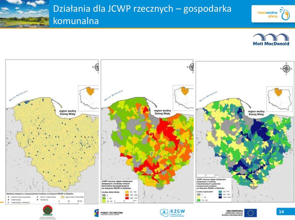 działania dla sieci kanalizacyjnej, budowa zbiorników