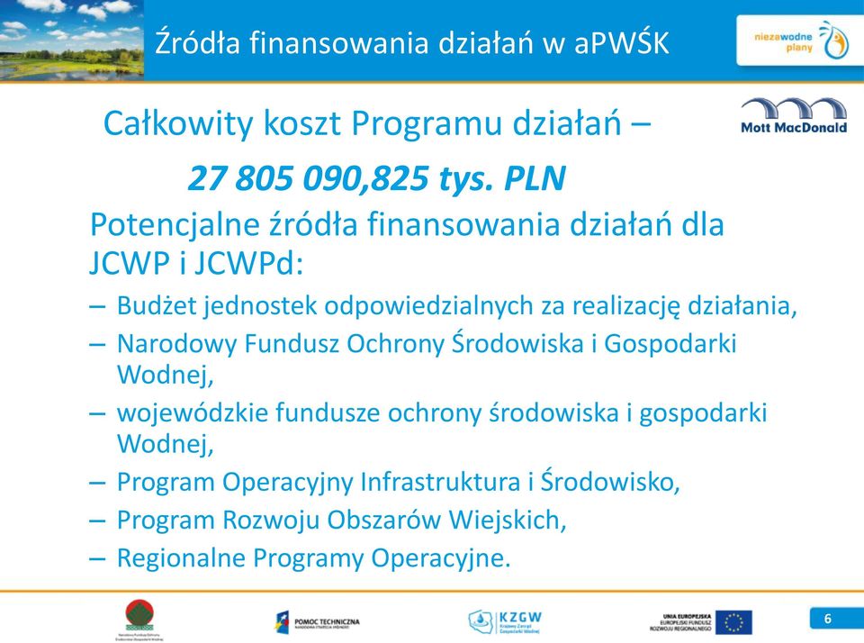 działania, Narodowy Fundusz Ochrony Środowiska i Gospodarki Wodnej, wojewódzkie fundusze ochrony środowiska i