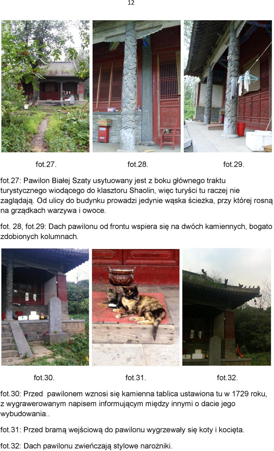 29: Dach pawilonu od frontu wspiera się na dwóch kamiennych, bogato zdobionych kolumnach. fot.