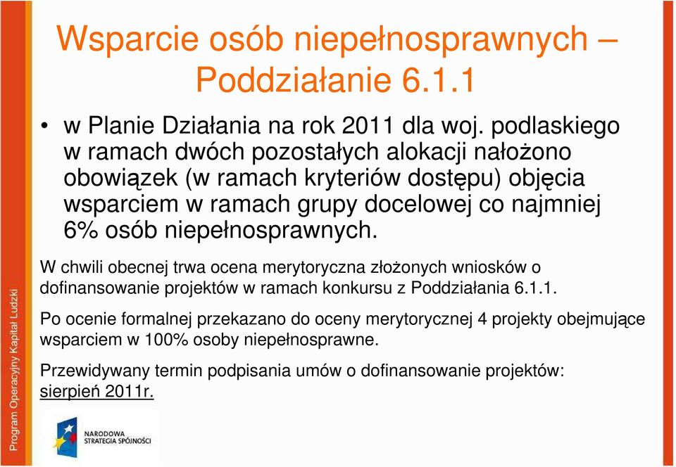 najmniej 6% osób niepełnosprawnych.