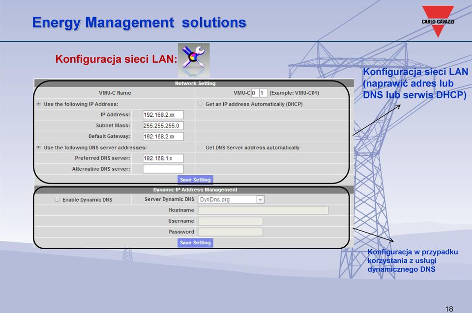 serwis DHCP) Konfiguracja w przypadku