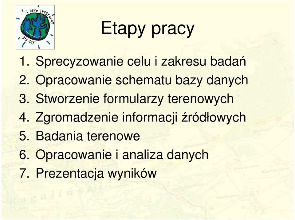 Stworzenie formularzy terenowych 4.