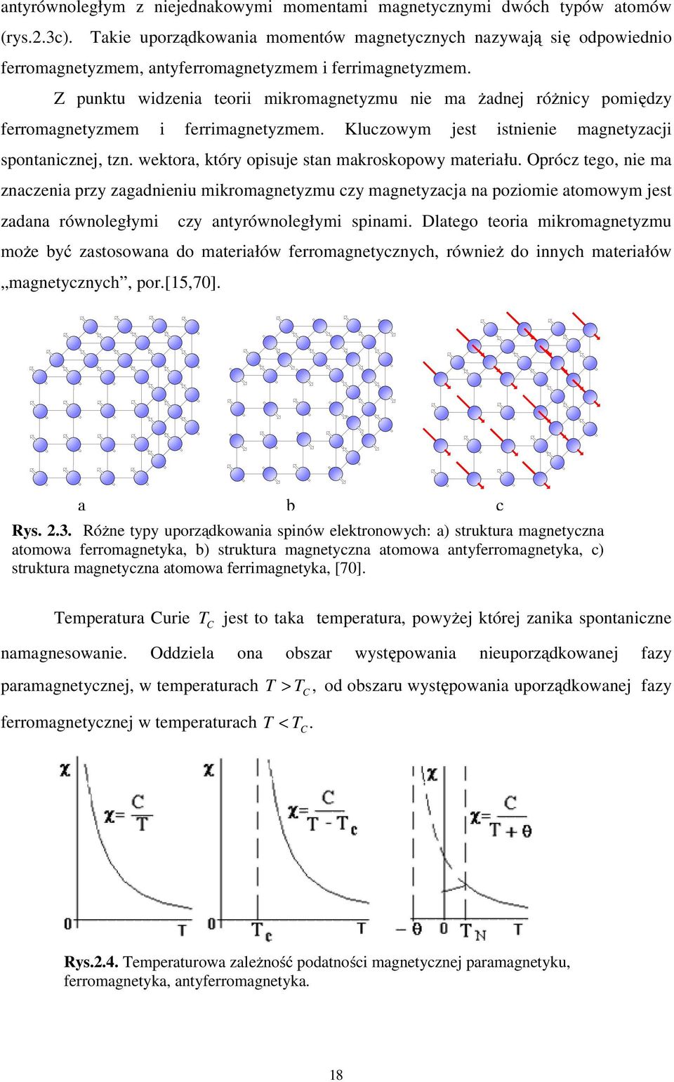 Oprócz tego, ie ma zaczeia przy zagaieiu mikromagetyzmu czy magetyzaca a poziomie atomowym est zaaa rówoległymi czy atyrówoległymi spiami.