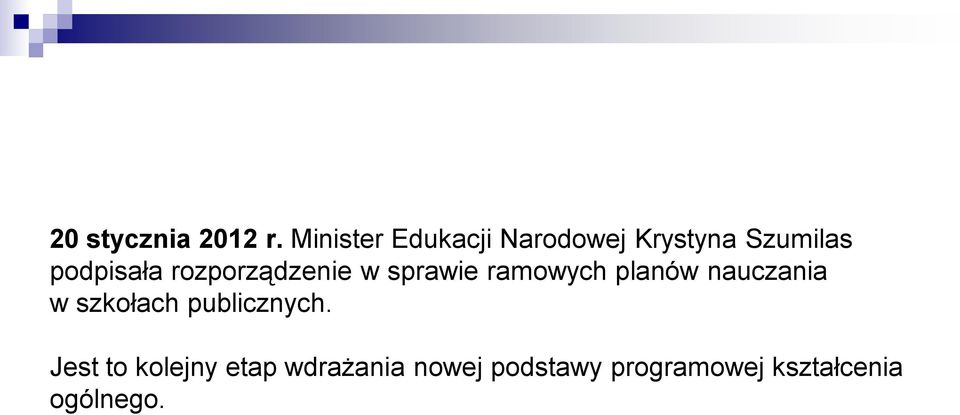 rozporządzenie w sprawie ramowych planów nauczania w