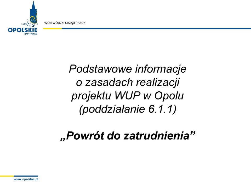 projektu WUP w Opolu