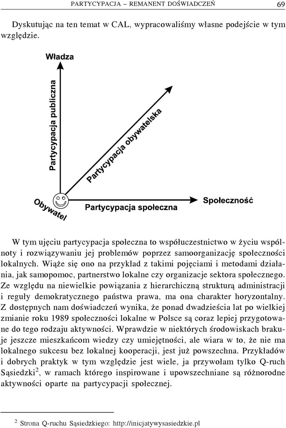 Wiąże sięono na przykład z takimi pojęciami i metodami działania, jak samopomoc, partnerstwo lokalne czy organizacje sektora społecznego.