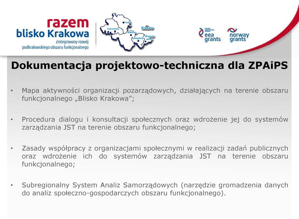 funkcjonalnego; Zasady współpracy z organizacjami społecznymi w realizacji zadań publicznych oraz wdrożenie ich do systemów zarządzania JST