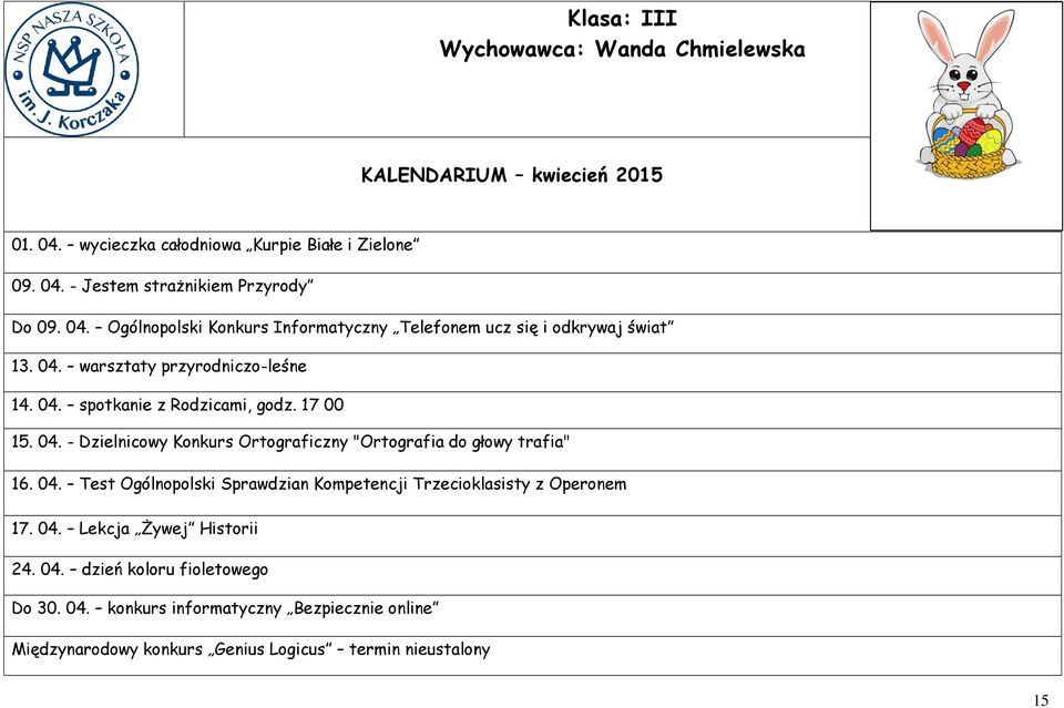 04. Test Ogólnopolski Sprawdzian Kompetencji Trzecioklasisty z Operonem 17. 04.