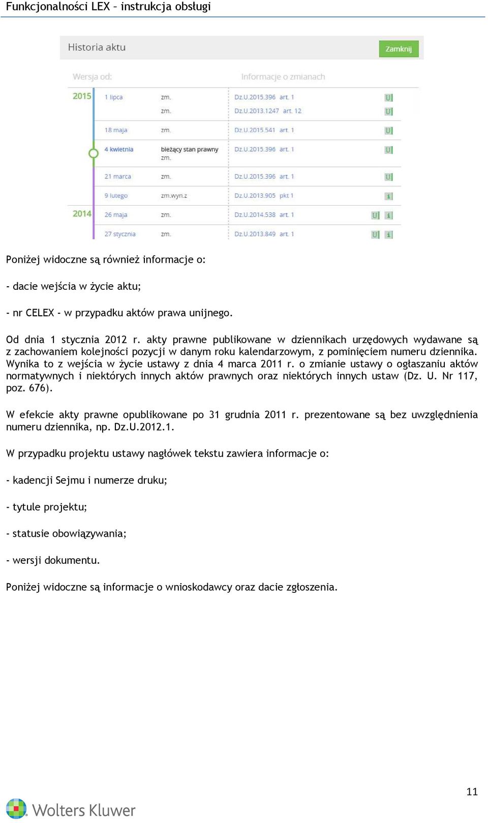 Wynika to z wejścia w życie ustawy z dnia 4 marca 2011 r. o zmianie ustawy o ogłaszaniu aktów normatywnych i niektórych innych aktów prawnych oraz niektórych innych ustaw (Dz. U. Nr 117, poz. 676).