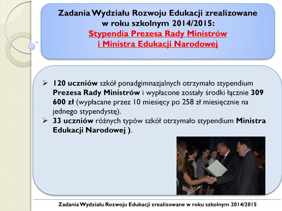 środki łącznie 309 600 zł (wypłacane przez 10 miesięcy po 258 zł miesięcznie na