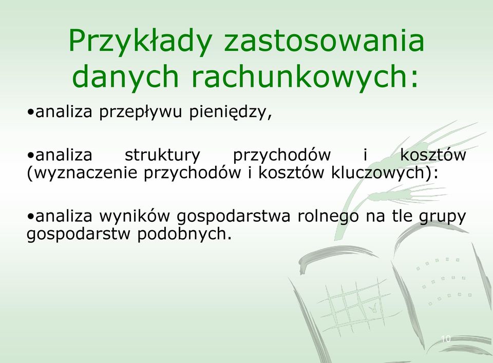 kosztów (wyznaczenie przychodów i kosztów kluczowych):