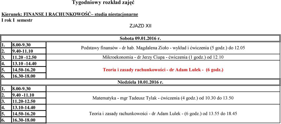05 Mikroekonomia - dr Jerzy Ciupa - ćwiczenia (1 godz.) od 12.