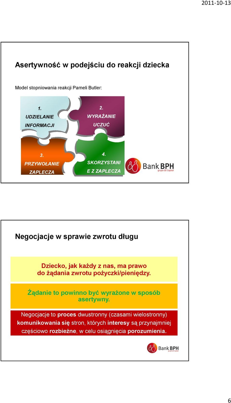 SKORZYSTANI E Z ZAPLECZA Negocjacje w sprawie zwrotu długu Dziecko, jak każdy z nas, ma prawo do żądania zwrotu