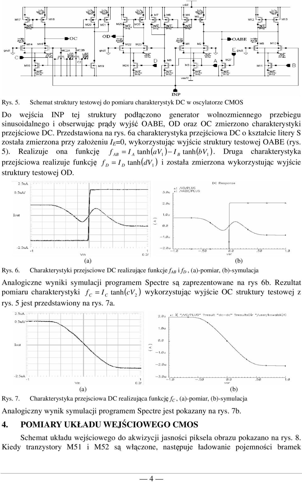 zmierzono charakterystyki przejciowe D. Przedstawiona na rys.