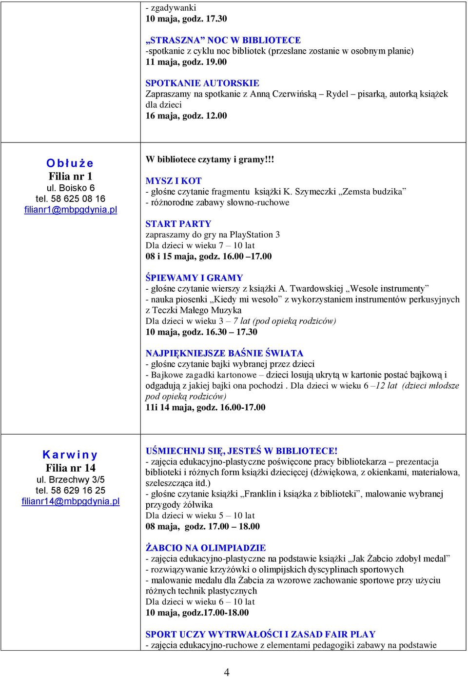 pl W bibliotece czytamy i gramy!!! MYSZ I KOT - głośne czytanie fragmentu książki K.