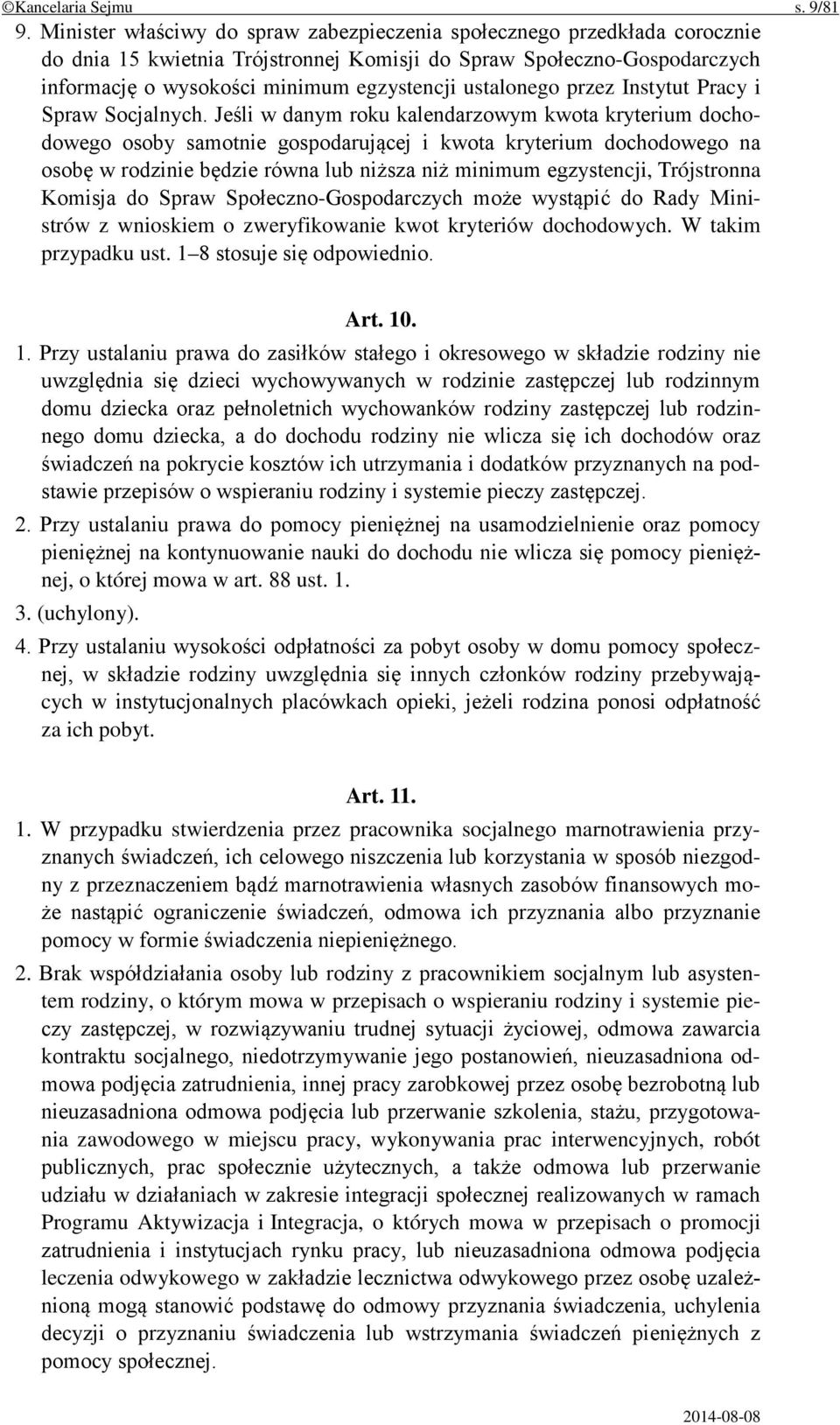 ustalonego przez Instytut Pracy i Spraw Socjalnych.