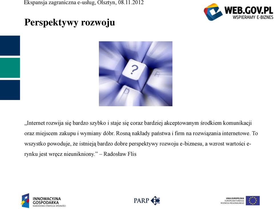 Rosną nakłady państwa i firm na rozwiązania internetowe.