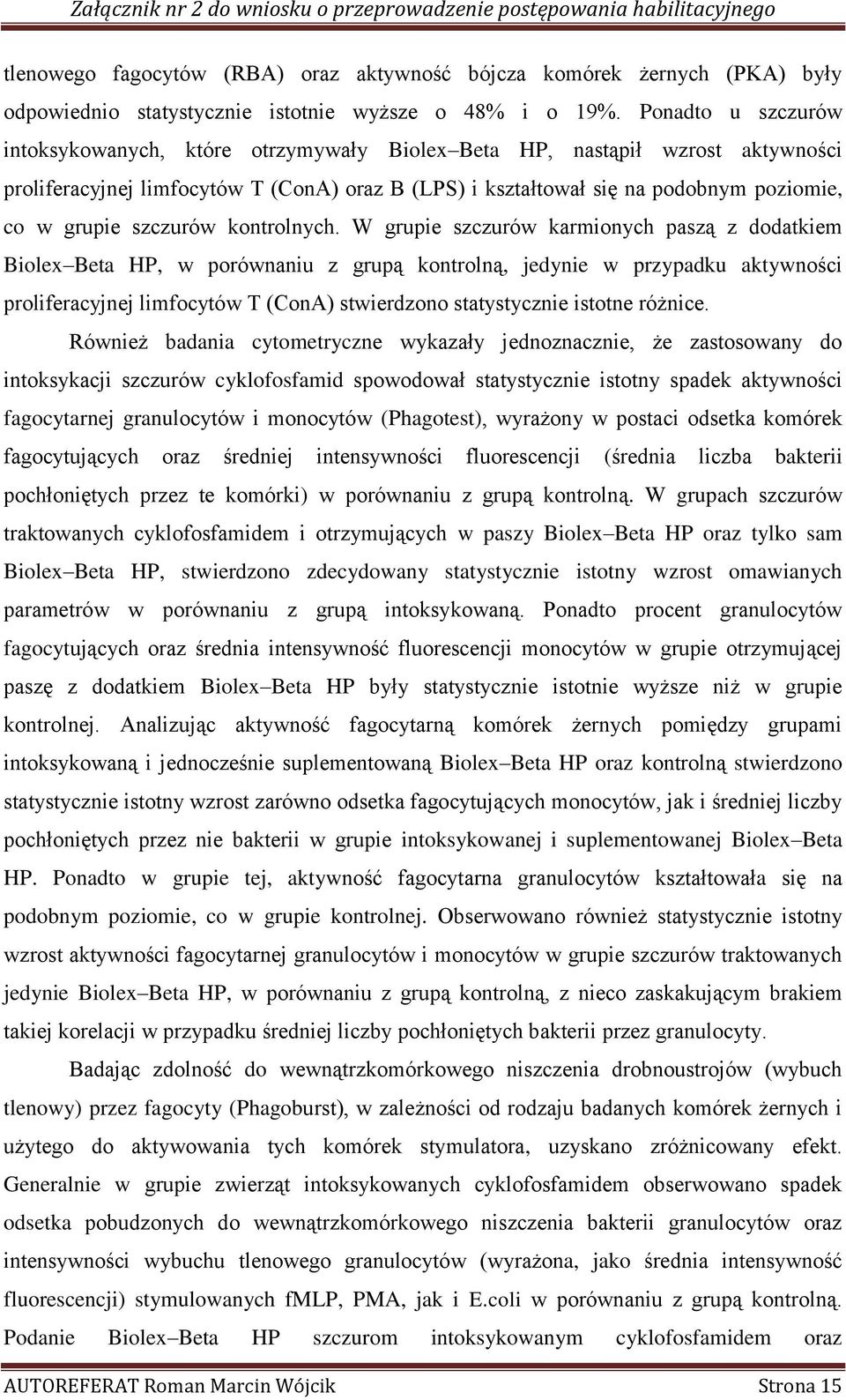 szczurów kontrolnych.